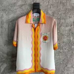 「#3303」CASABLANCA Spring/Summer Large LOGO Pattern Silk T-Shirt