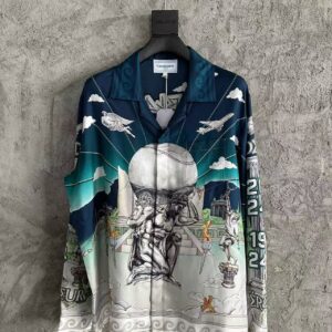 「#3353」CASABLANCA Silk shirt with celestial sphere pattern