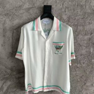 「#3358」CASABLANCA Early Spring Fountain Pattern Silk T-shirt