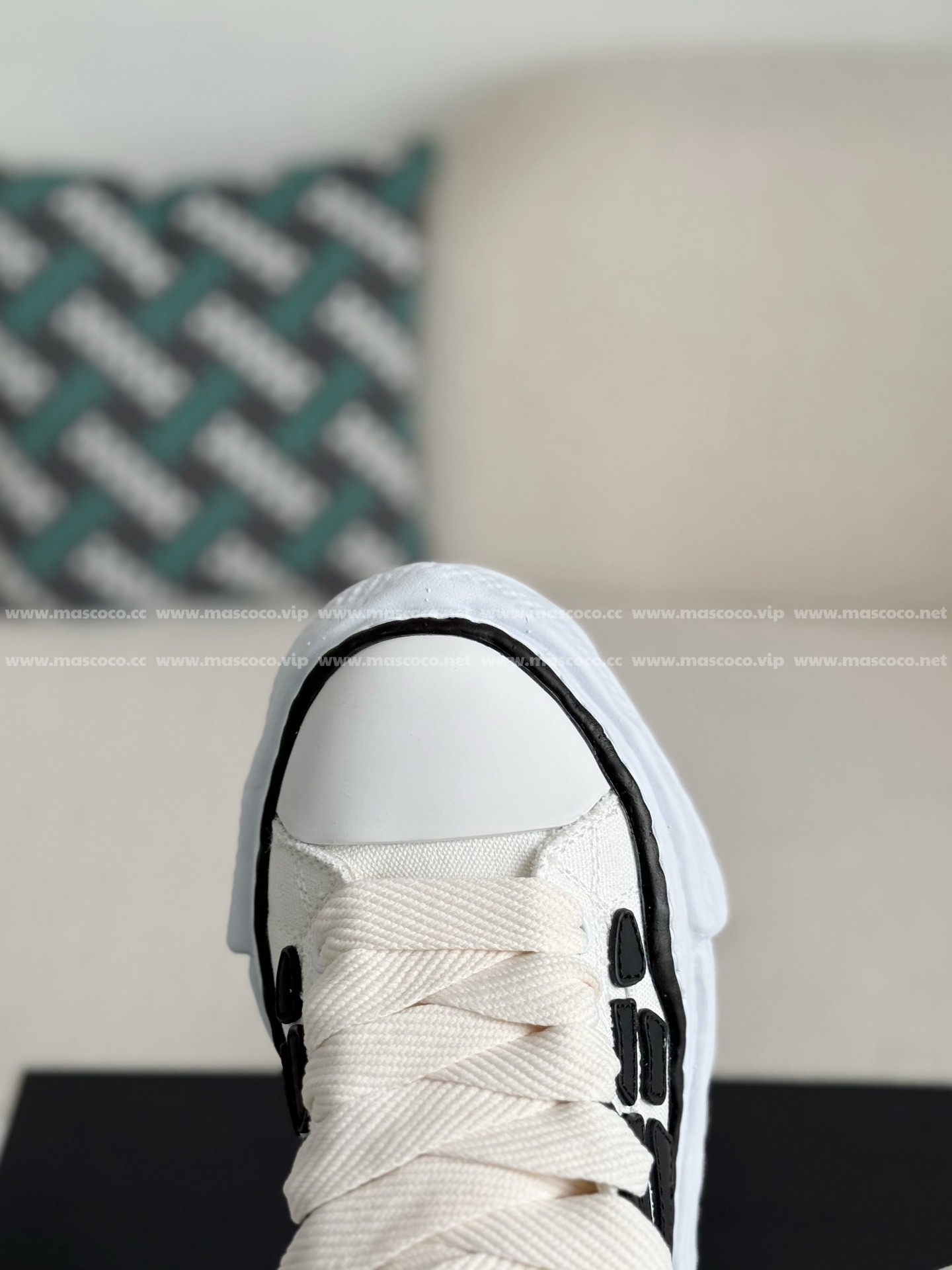 「#3362」Maison Mihara Yasuhiro x AMIRI Skel- Top Low canvas shoes - Image 9