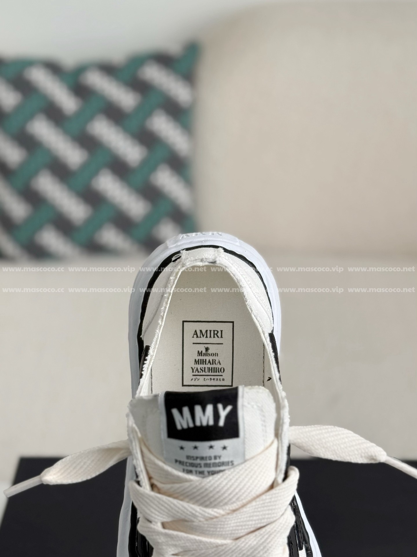 「#3362」Maison Mihara Yasuhiro x AMIRI Skel- Top Low canvas shoes - Image 8