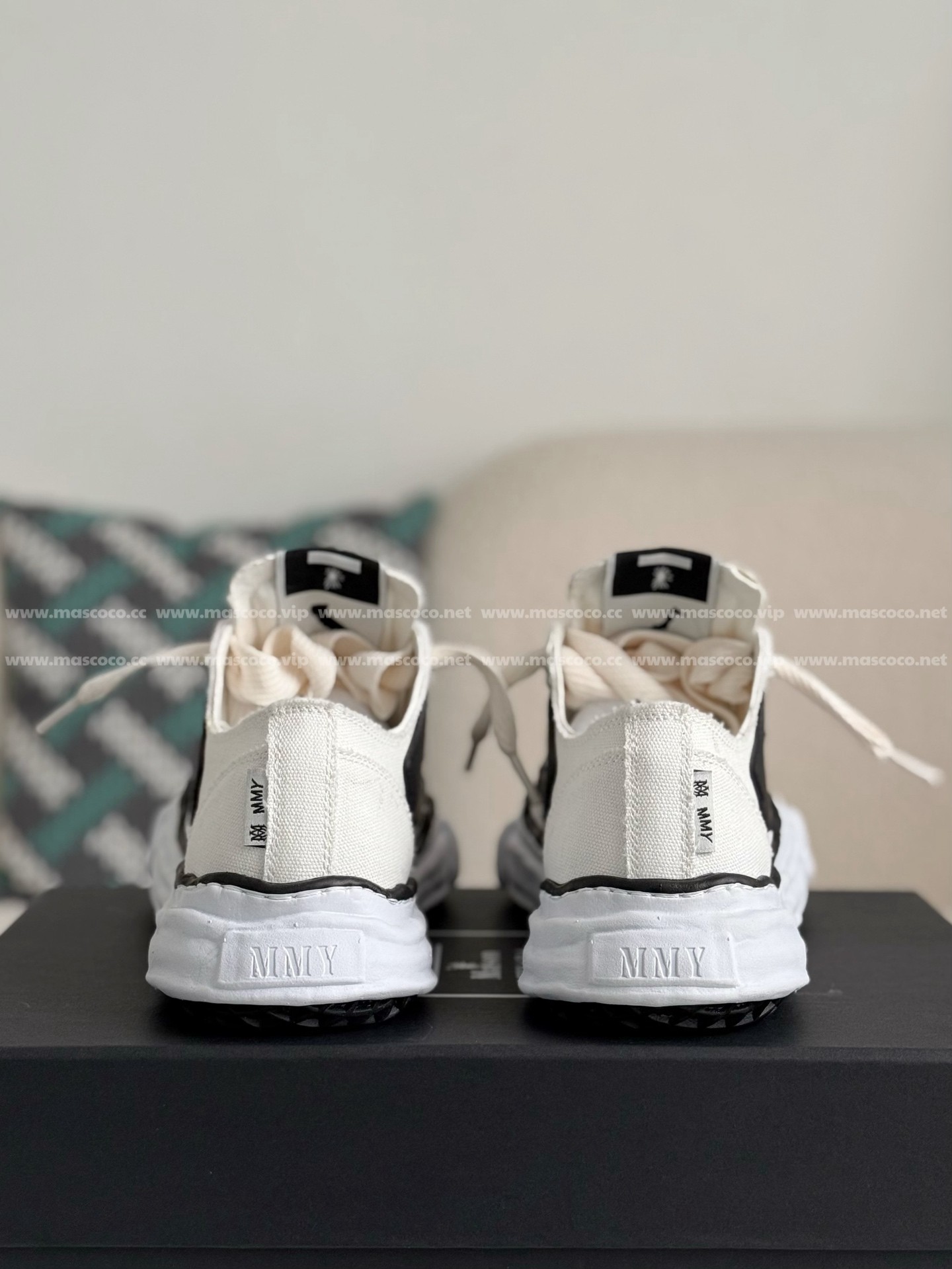 「#3362」Maison Mihara Yasuhiro x AMIRI Skel- Top Low canvas shoes - Image 3