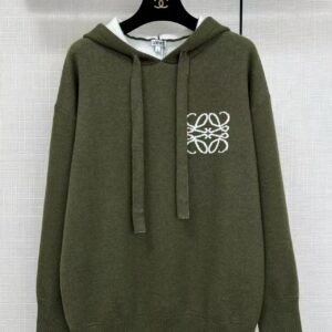「#3439」Loewe double-faced wool jacquard hoodie