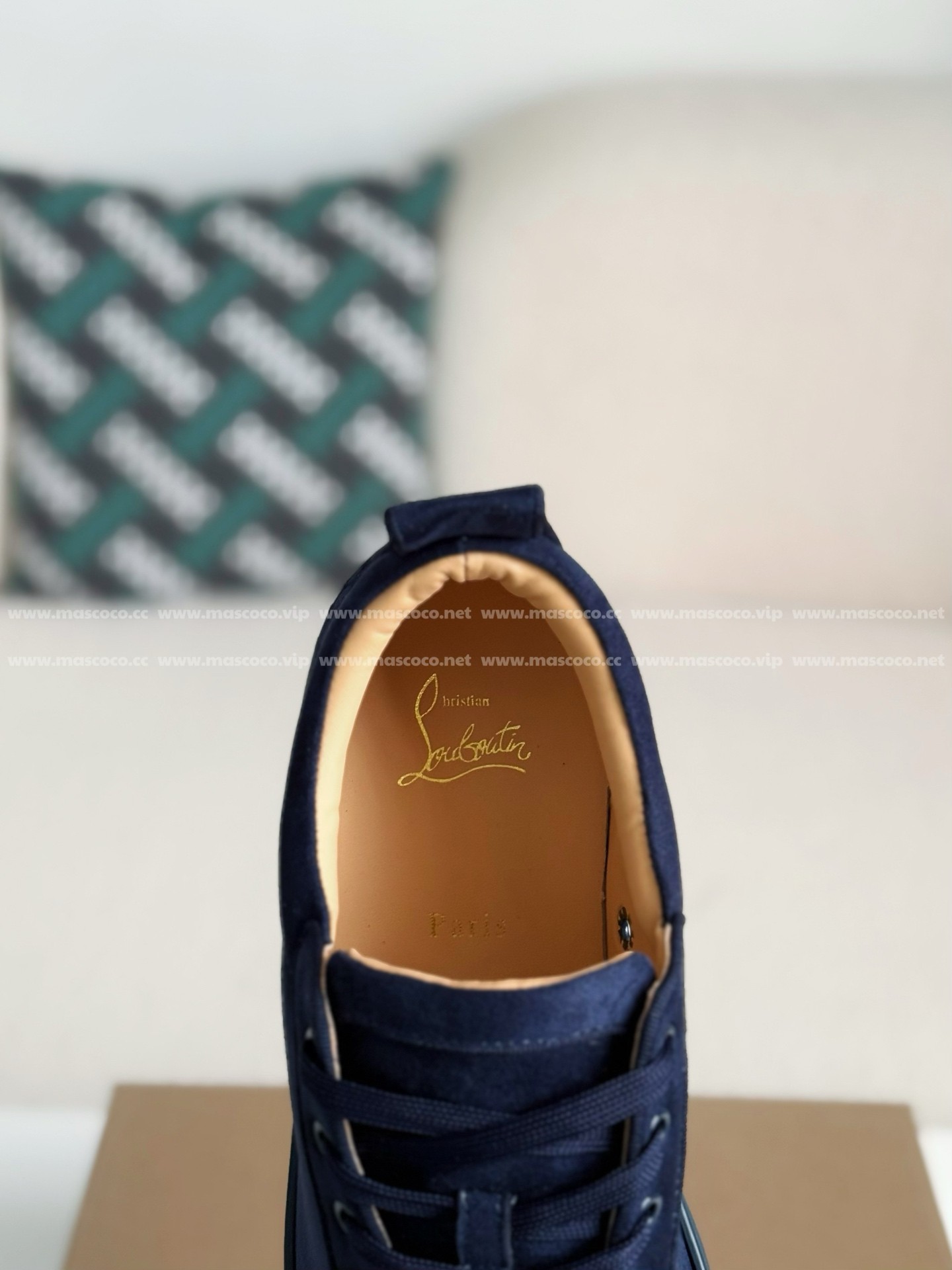 「#3527」Christian Louboutin Faux Suede Sneakers - Image 8