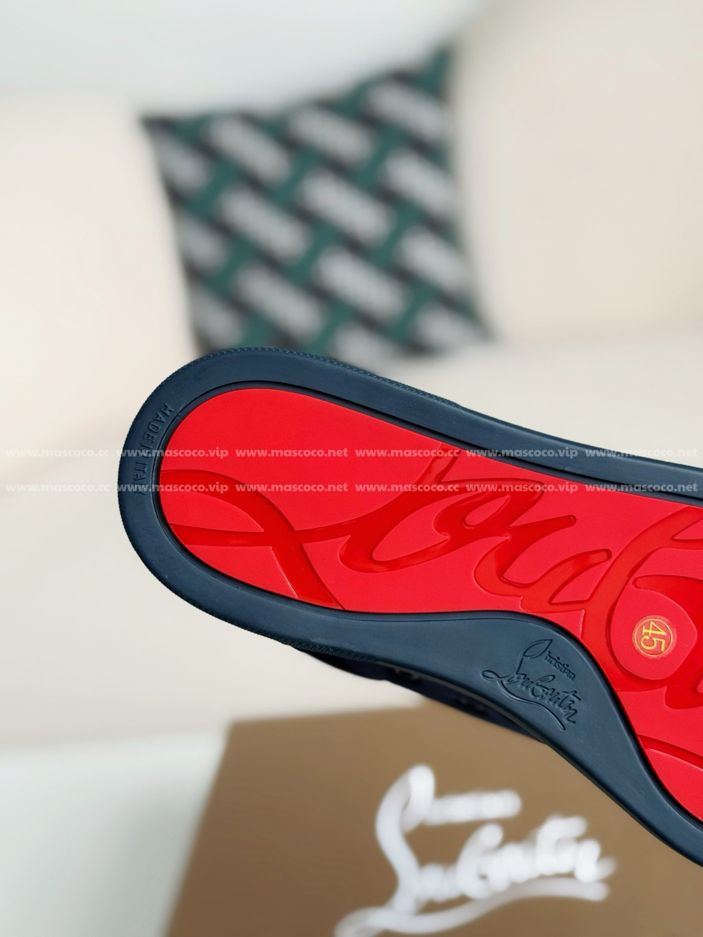 「#3527」Christian Louboutin Faux Suede Sneakers - Image 10