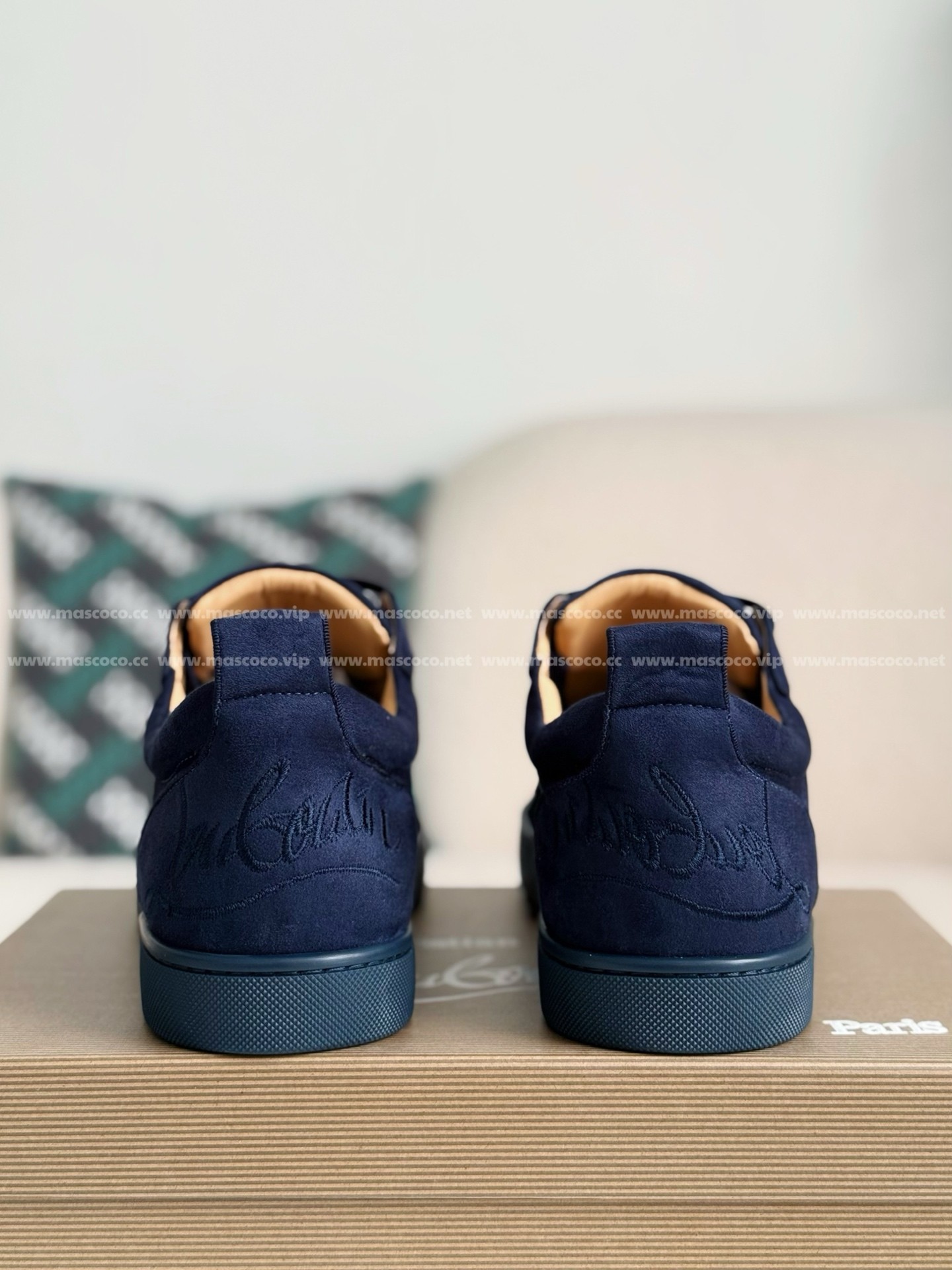 「#3527」Christian Louboutin Faux Suede Sneakers - Image 3
