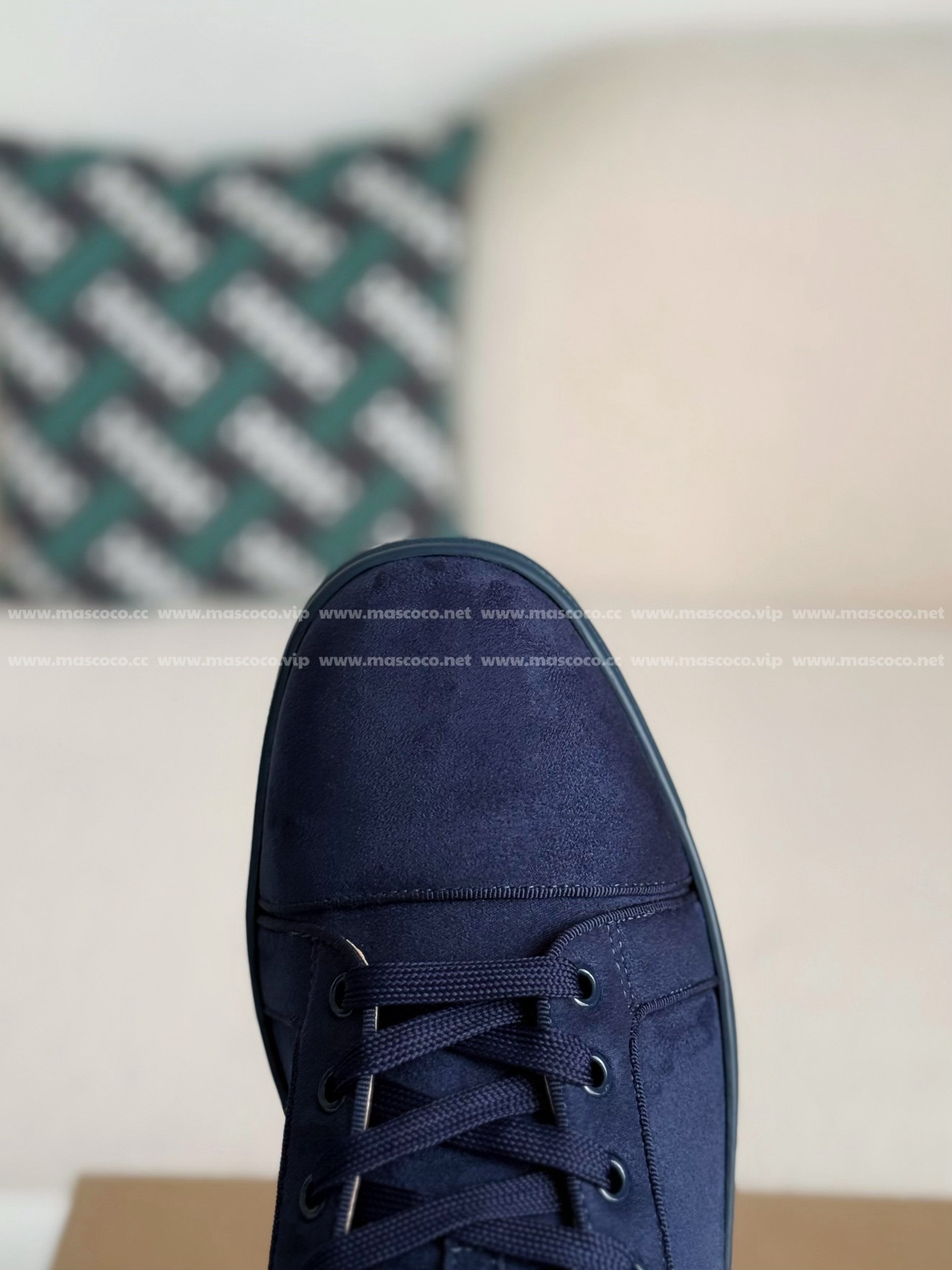 「#3527」Christian Louboutin Faux Suede Sneakers - Image 9