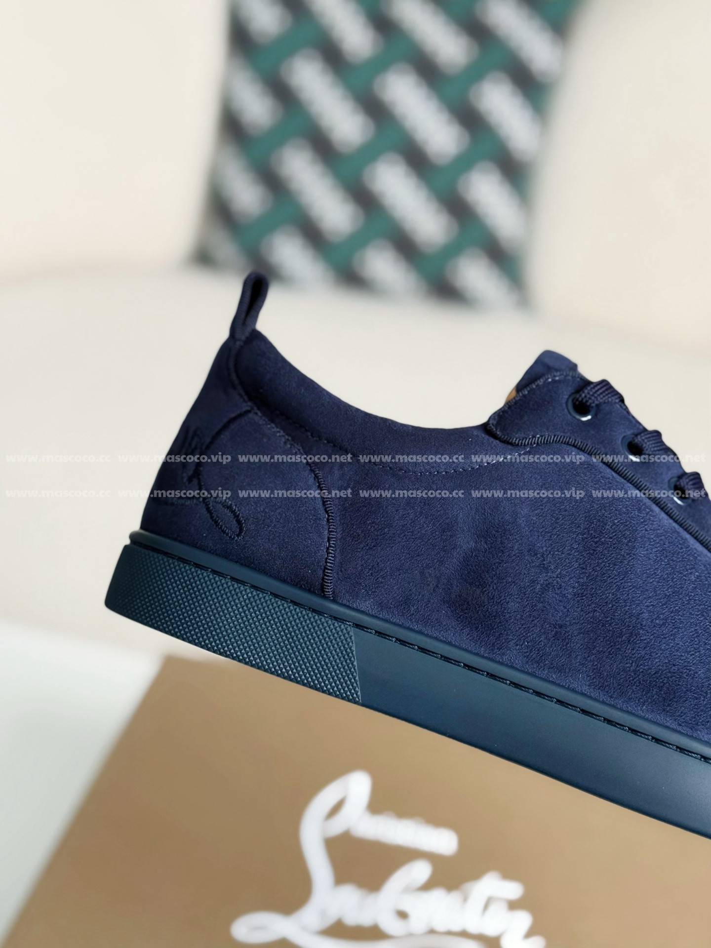 「#3527」Christian Louboutin Faux Suede Sneakers - Image 7