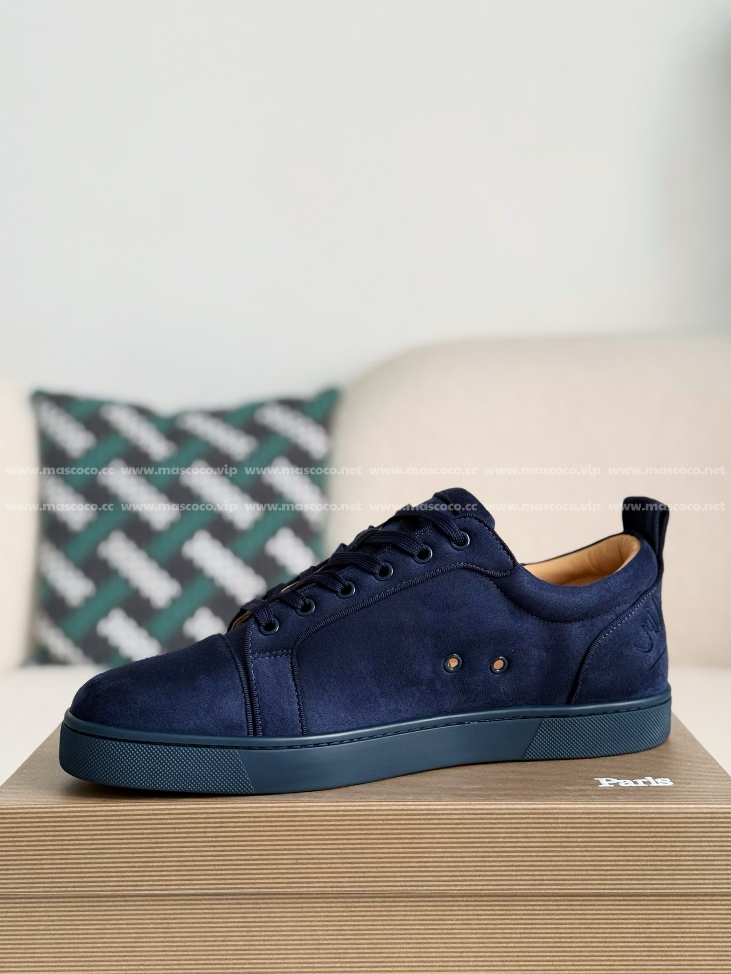 「#3527」Christian Louboutin Faux Suede Sneakers - Image 4