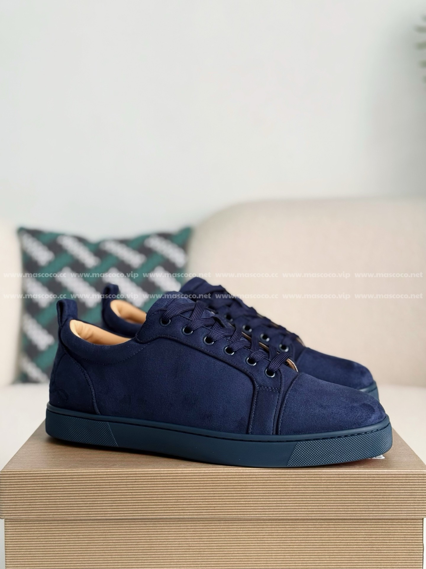 「#3527」Christian Louboutin Faux Suede Sneakers - Image 2
