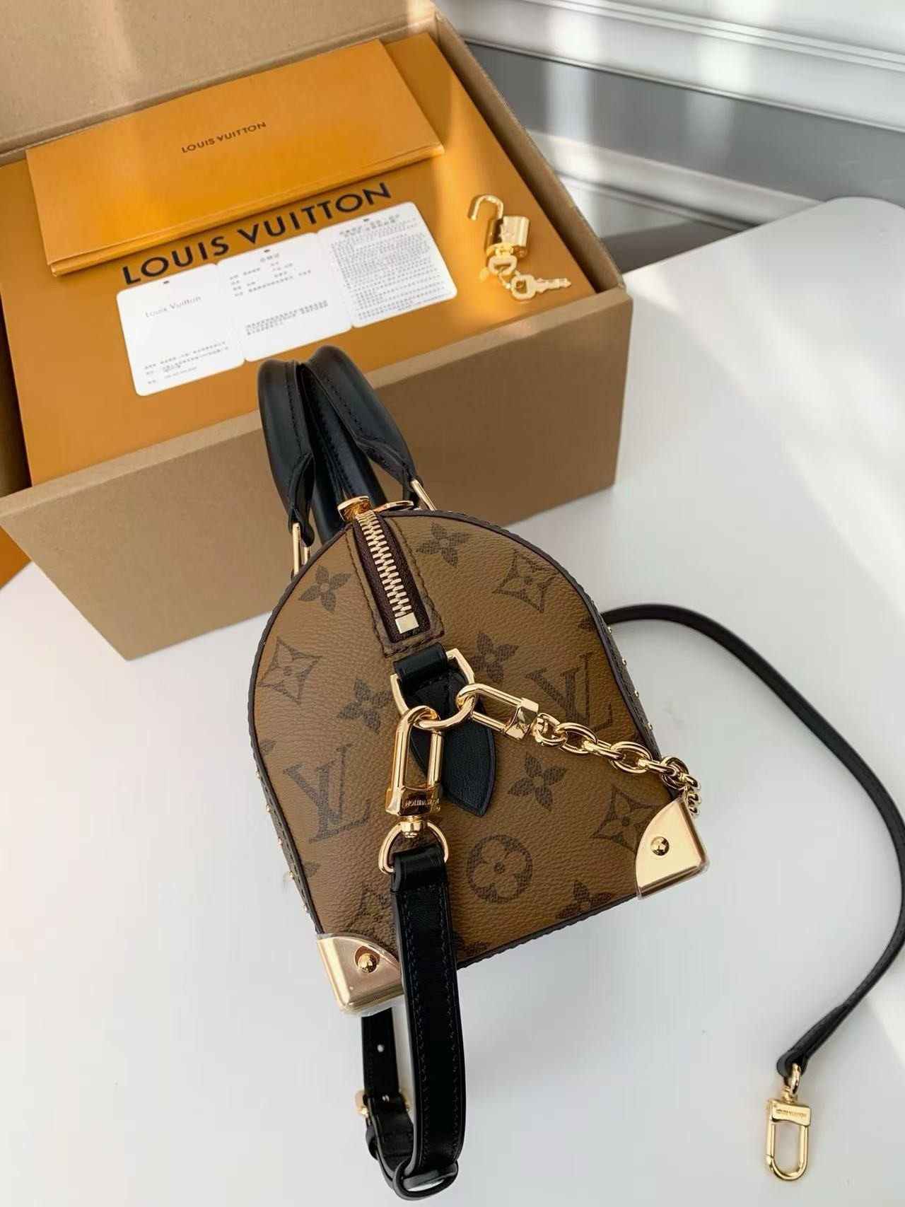 「#3577」New SPEEDY TRUNK 20 handbag M13146, SIZE:13.5*11*20.5cm - Image 3