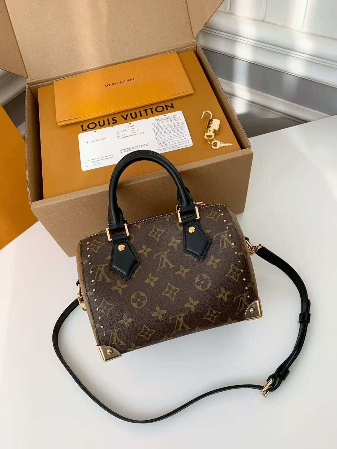 「#3577」New SPEEDY TRUNK 20 handbag M13146, SIZE:13.5*11*20.5cm - Image 2