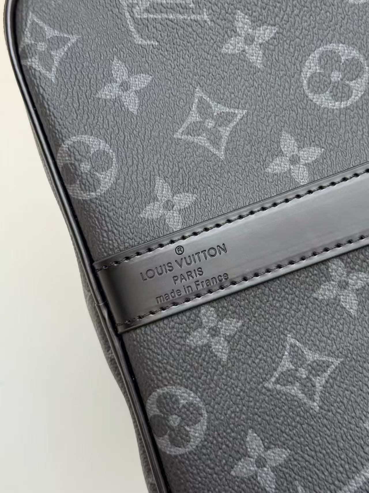 「#3586」New KEEPALL BANDOULIÈRE 50 black check travel bag N14202 - Image 9