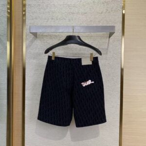 「#3613」DIOR Snake Year Limited Edition Embroidered Dark Pattern Shorts