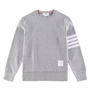 「#3632」Thom Browne ripple crewneck sweatshirt