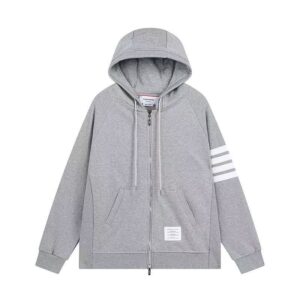 「#3633」Thom Browne ripple zip-up hoodie