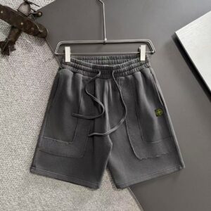 「#3738」Stone Island 2025 Spring and Summer New Elastic Band Casual Washed Loose Shorts