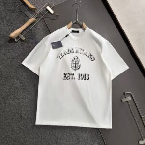 「#3807」Prada 2025 Spring and Summer Latest Round Neck Fashion Short Sleeve