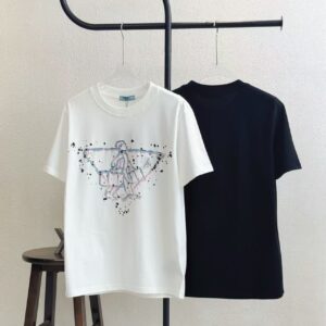 「#3813」Prada 2025 new printed cotton T-shirt