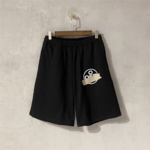 「#3990」Off White new gold-stamped warning line cotton shorts