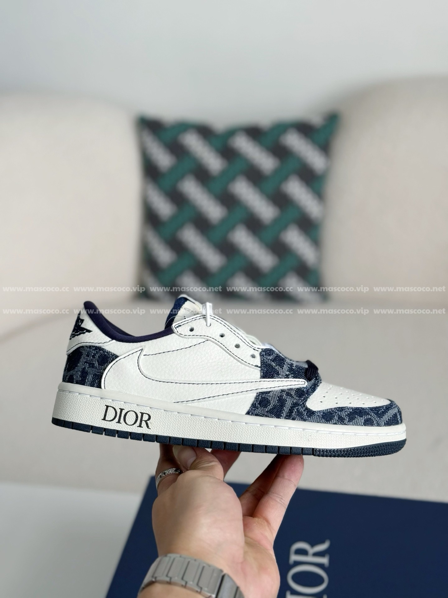 「#4013」Dior x Jordan Air Jordan 1 Low Golf 6.0 Sneakers - Image 6