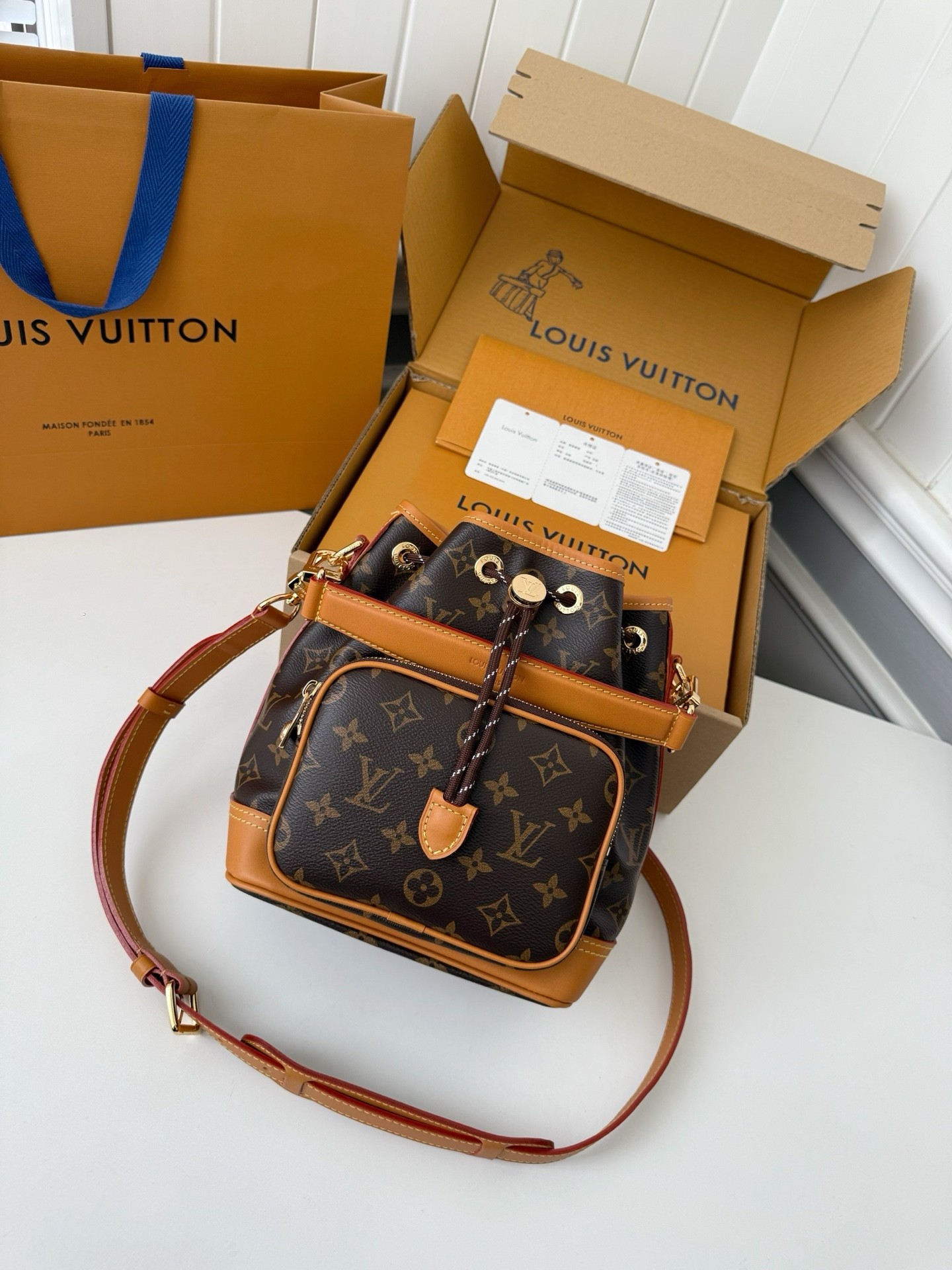 「#4040」LV NOÉ CARGO Vintage Handbag M14017,Size:24*16*22cm - Image 2