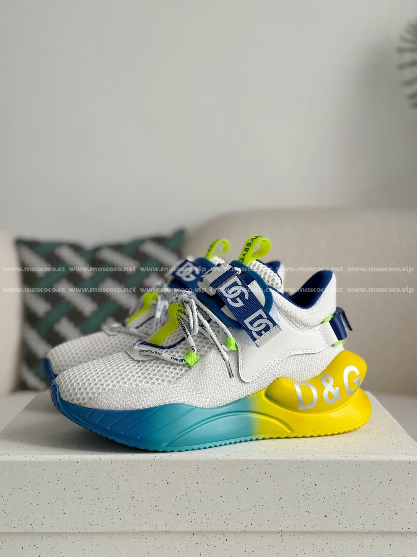 「#4232」Dolce&Gabbana Mesh Leather Sports Casual Shoes
