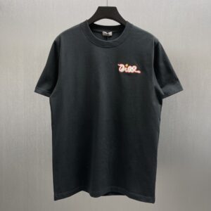 「#4377」Dior-CD Year of the Snake Limited Edition Colorful Embroidered Short Sleeves