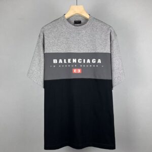 「#4388」Balenciaga three-tone red double ring print short-sleeved T-shirt