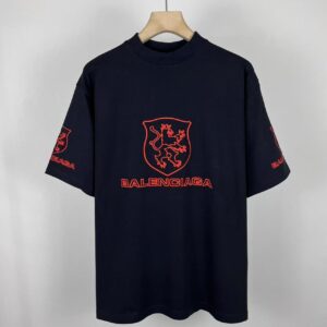 「#4389」Balenciaga three-tone red double ring print short-sleeved T-shirt