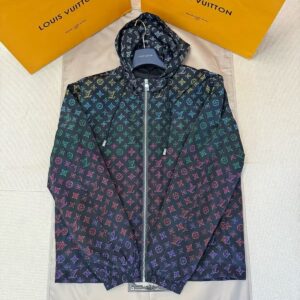 「#4409」LOUIS VUITTON floral gradient print windbreaker jacket