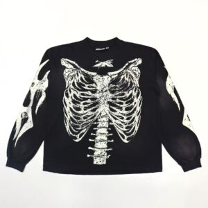 「#4444」Hellstar skull long sleeve crew neck T-shirt