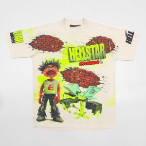 「#4445」Hellstar printed lettering short-sleeved T-shirt