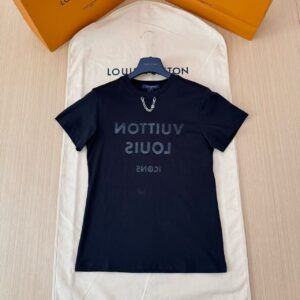 「#4468」LOUIS VUITTON Letter Print Chain Short Sleeve