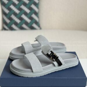 「#4520」Dior Aqua Faux Suede Slippers