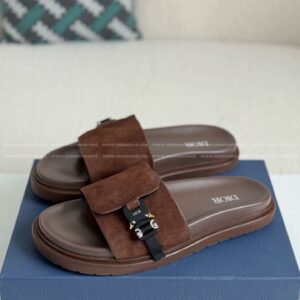 「#4522」Dior Aqua Faux Suede Slippers