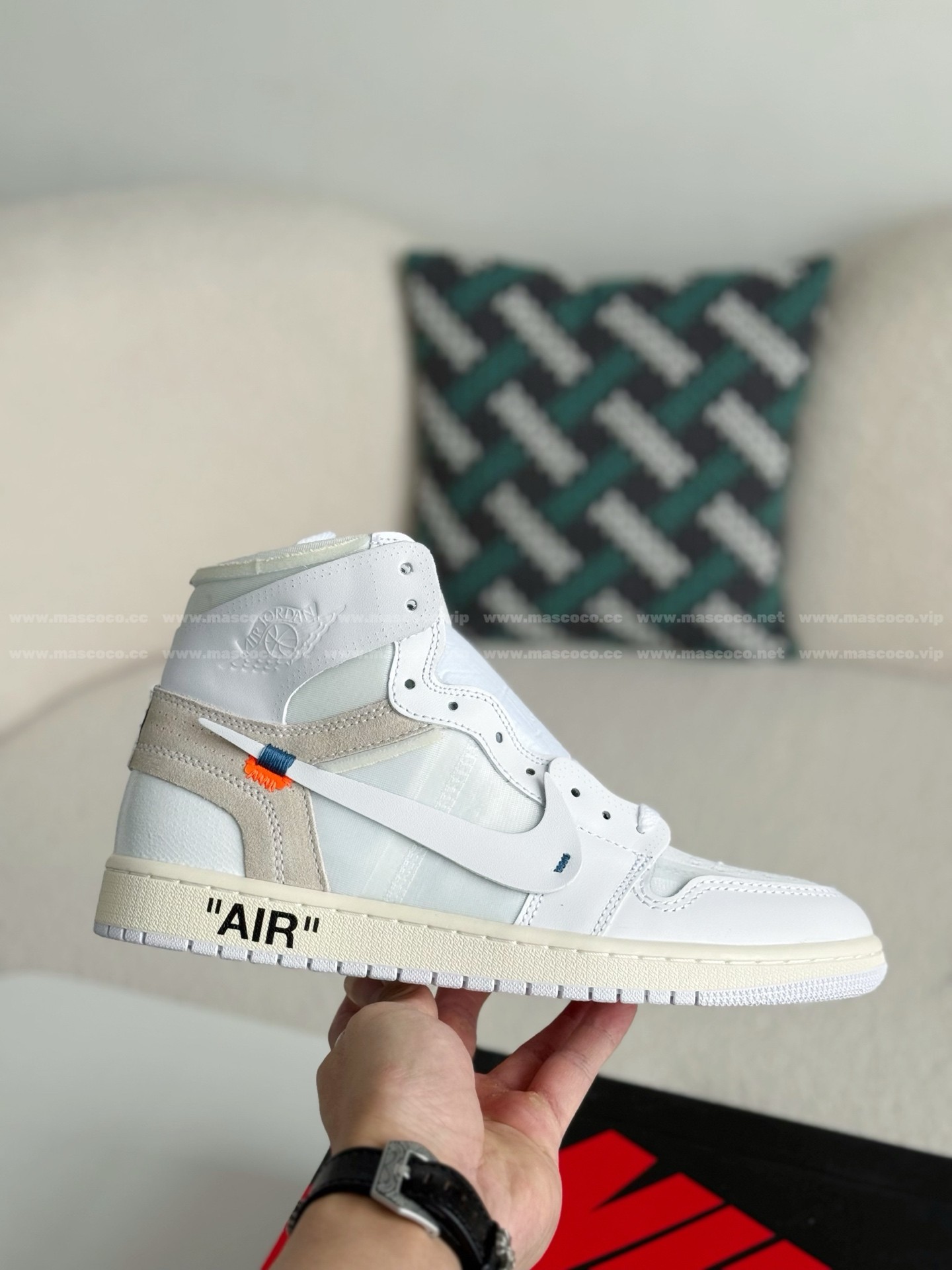 「#517」Off-White Air Jordan 1 Retro High White - Image 6