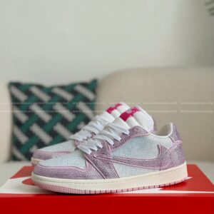 「#4542」Jordan 1 Hand-Set Rhinestones Low Sneakers