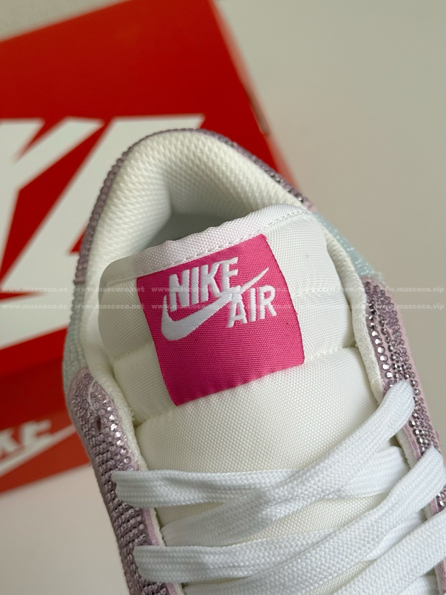 「#4542」Jordan 1 Hand-Set Rhinestones Low Sneakers - Image 10