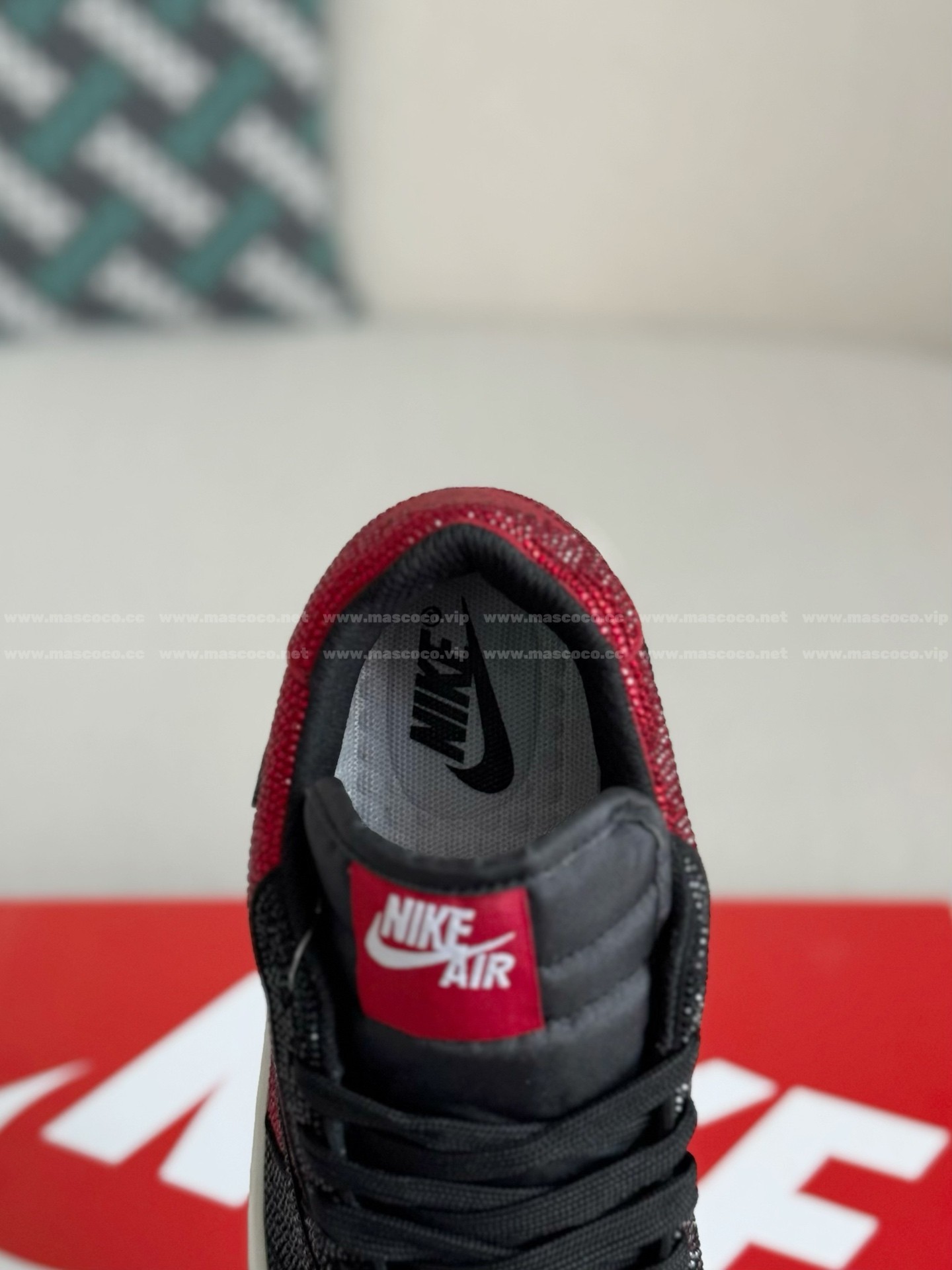 「#4544」Jordan 1 Hand-Set Rhinestones Low Sneakers - Image 8
