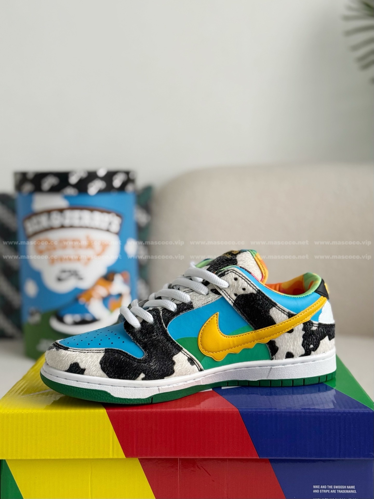 「#68」Nike SB Dunk Low Ben&Jerry's Chunky Sneakers - Image 4