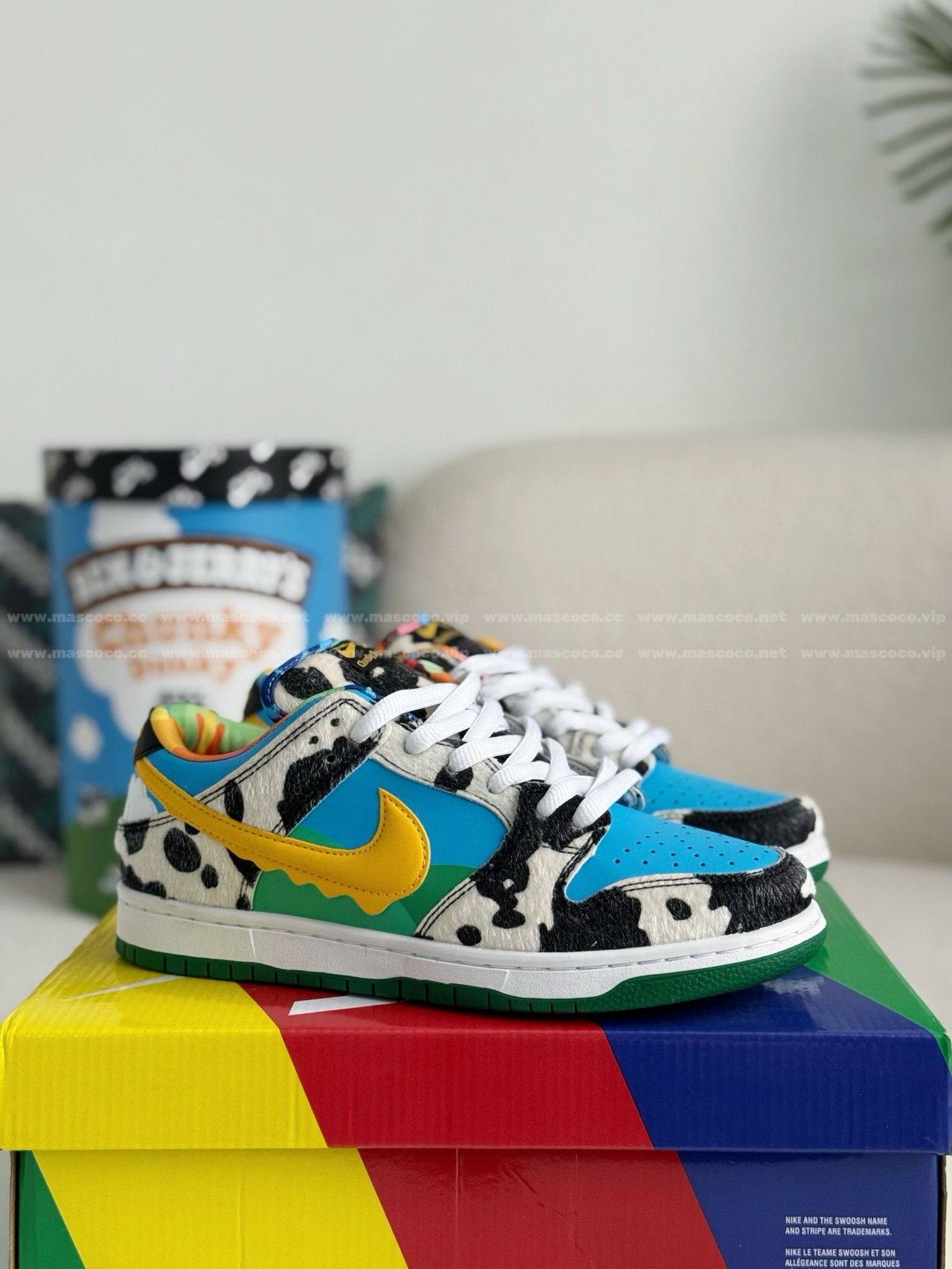 「#68」Nike SB Dunk Low Ben&Jerry's Chunky Sneakers - Image 2