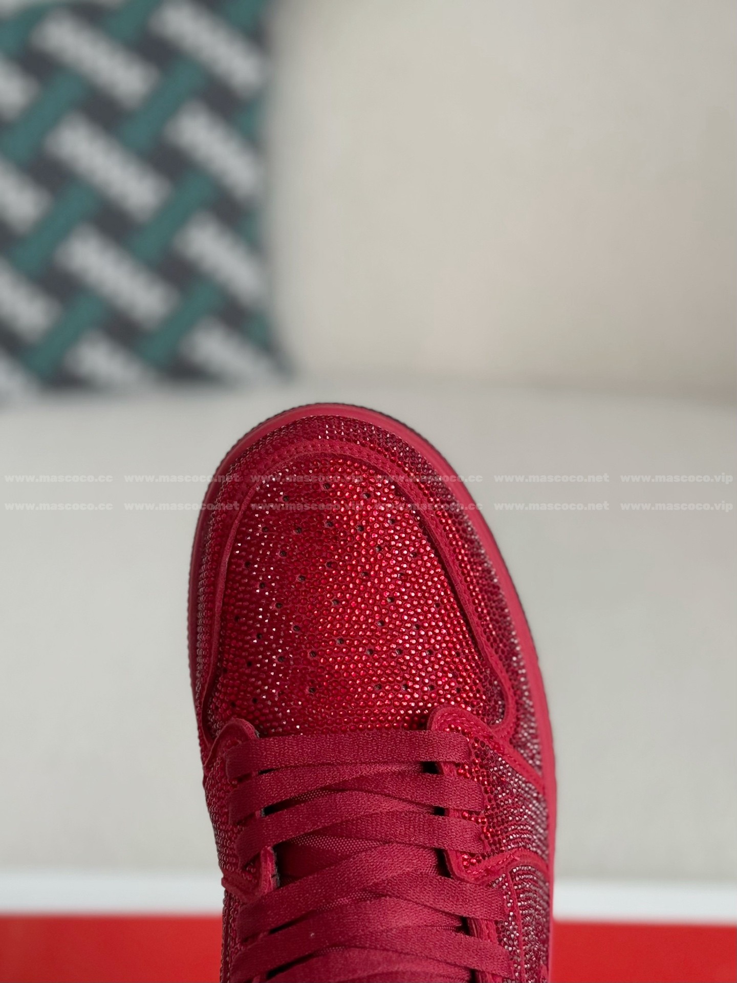 「#4579」Jordan 1 Hand-Set Rhinestones High Sneakers - Image 9