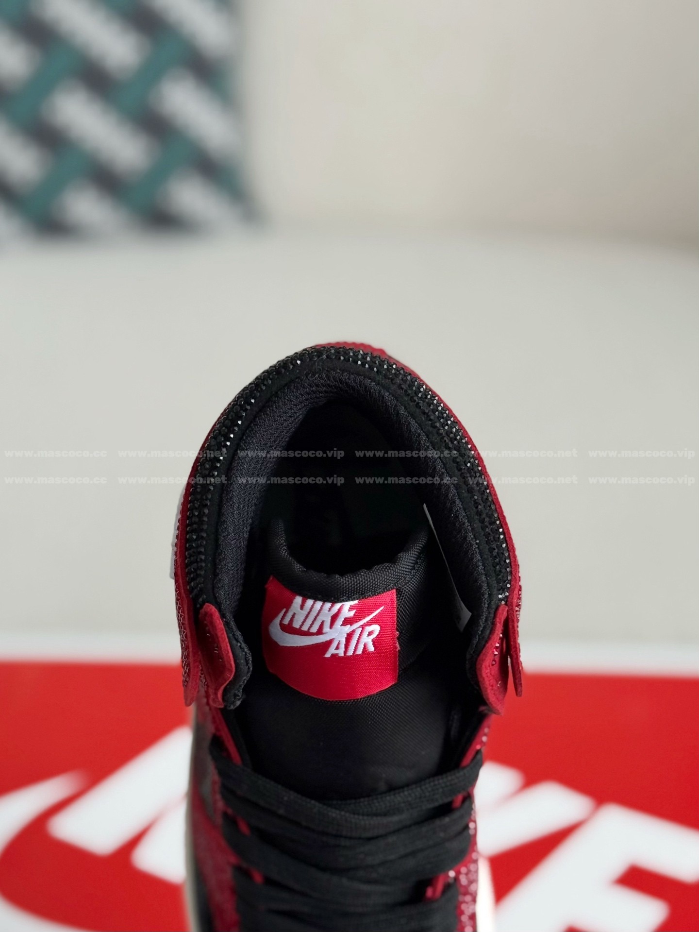 「#4582」Jordan 1 Hand-Set Rhinestones High Sneakers - Image 8