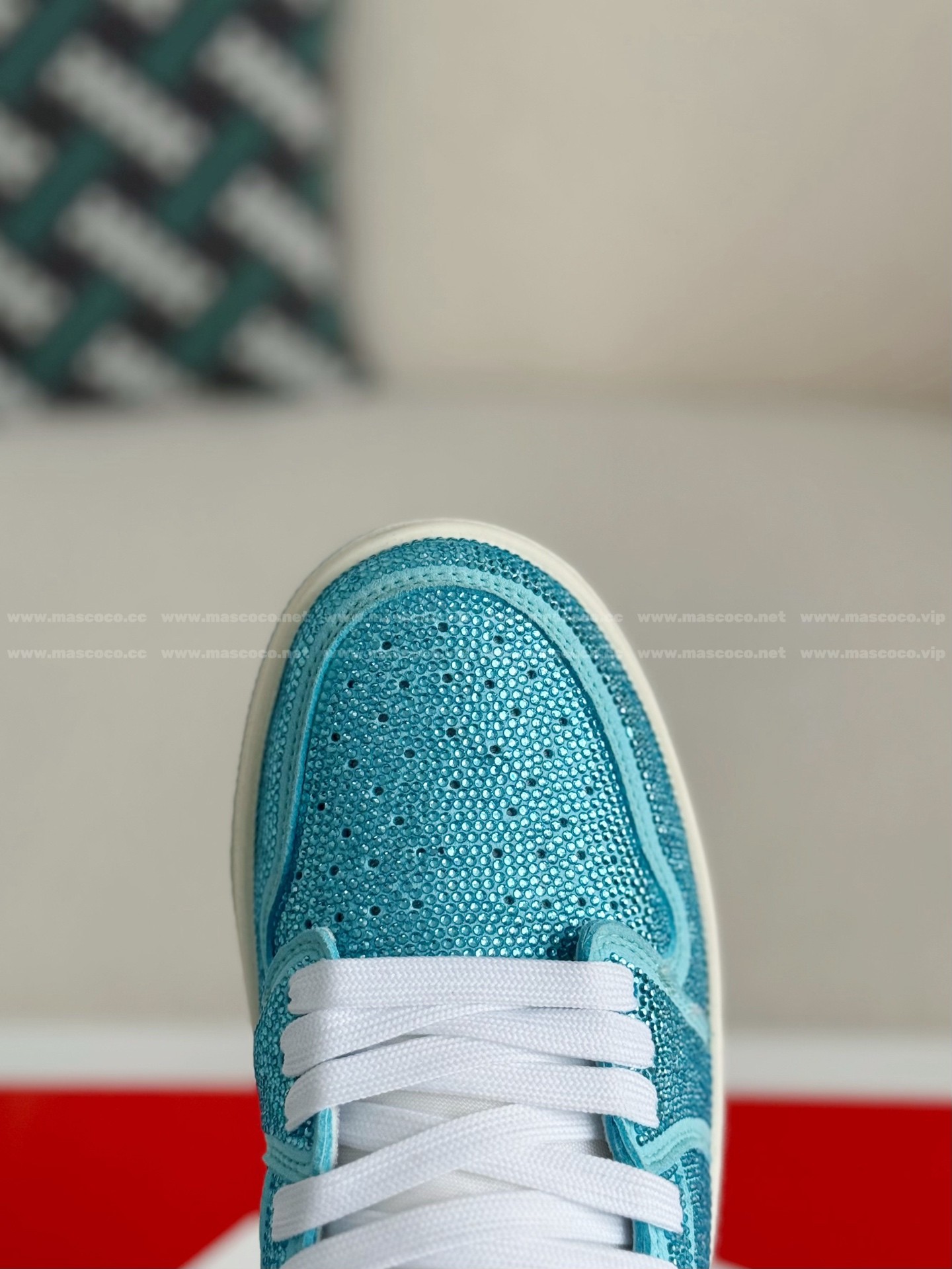 「#4586」Jordan 1 Hand-Set Rhinestones High Sneakers - Image 9