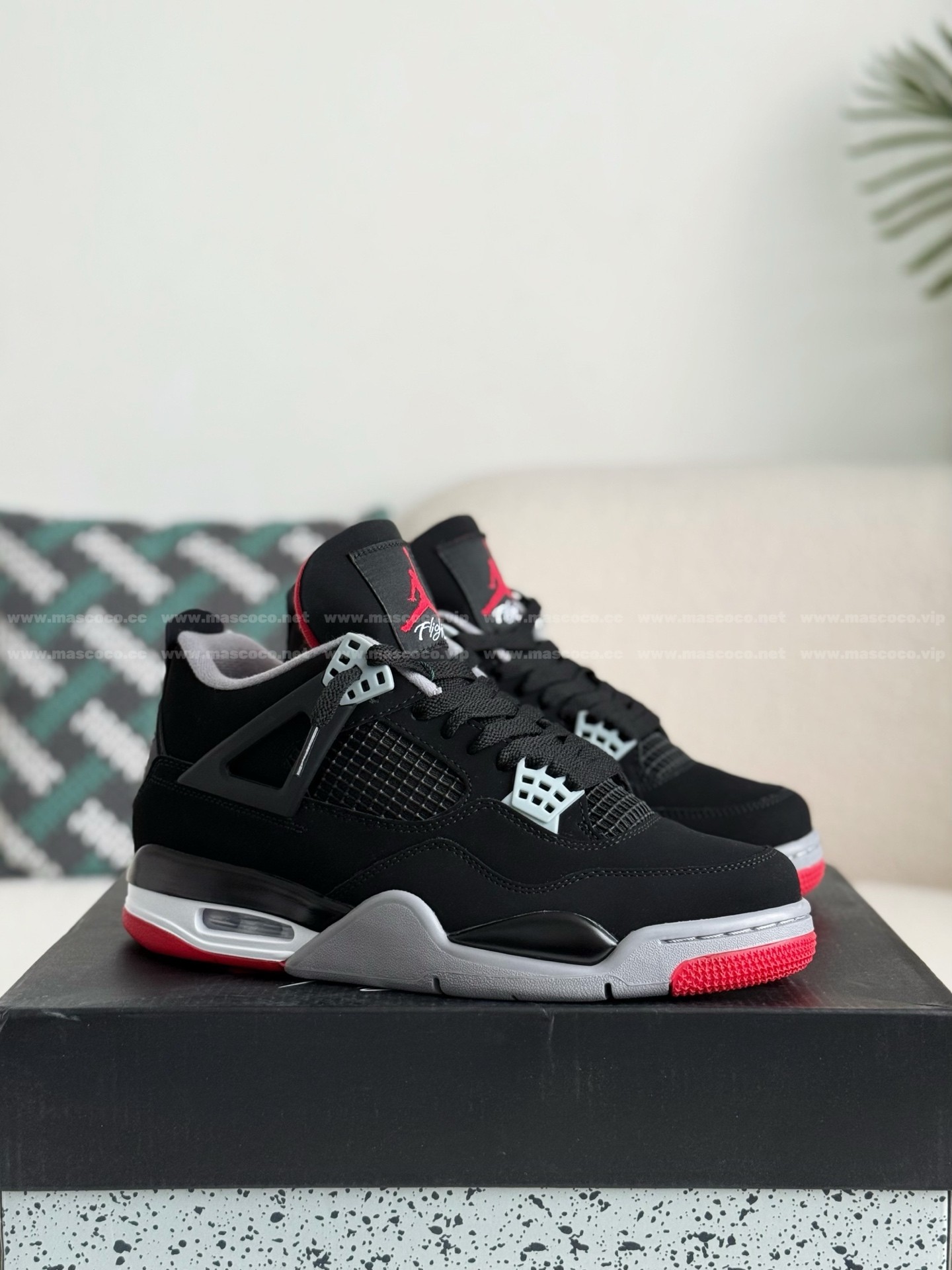 「#114」Jordan 4 AJ4 Sneakers Retro Oreo - Image 2