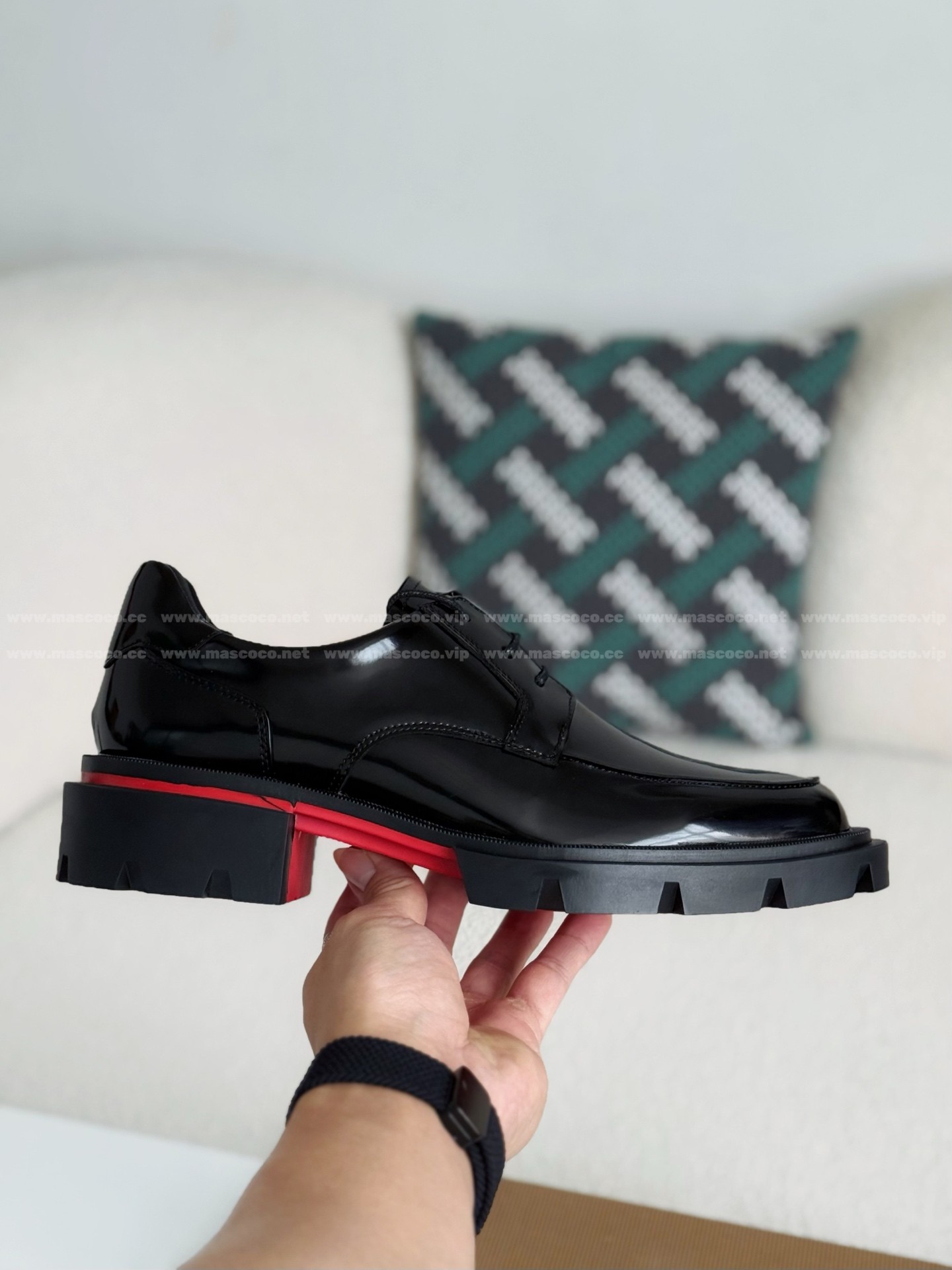 「#4635」Christian Louboutin Leather Casual Shoes - Image 6