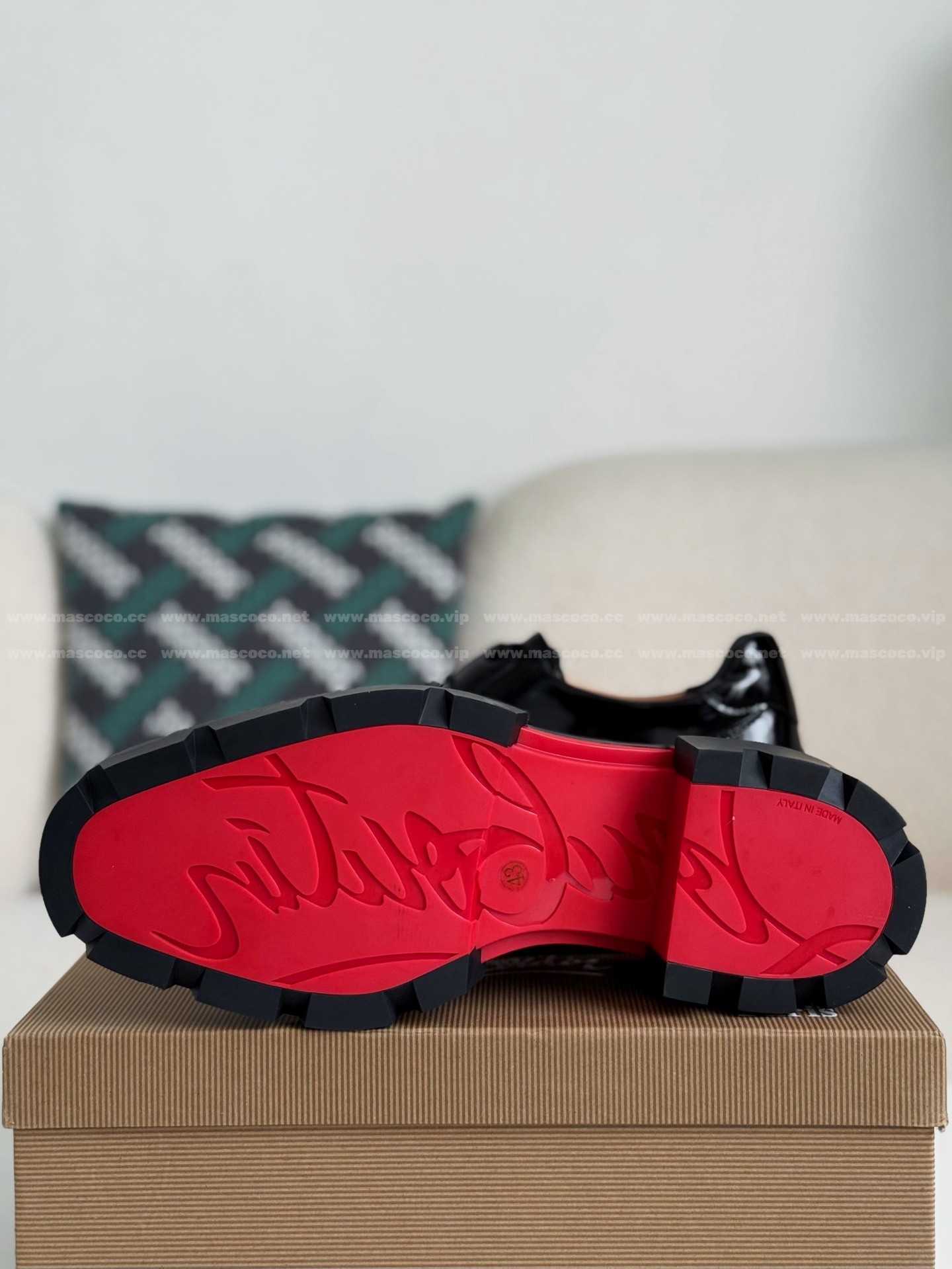 「#4635」Christian Louboutin Leather Casual Shoes - Image 5