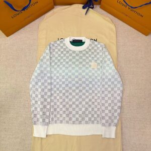 「#4750」Louis Vuitton DAMIER gradient jacquard pullover