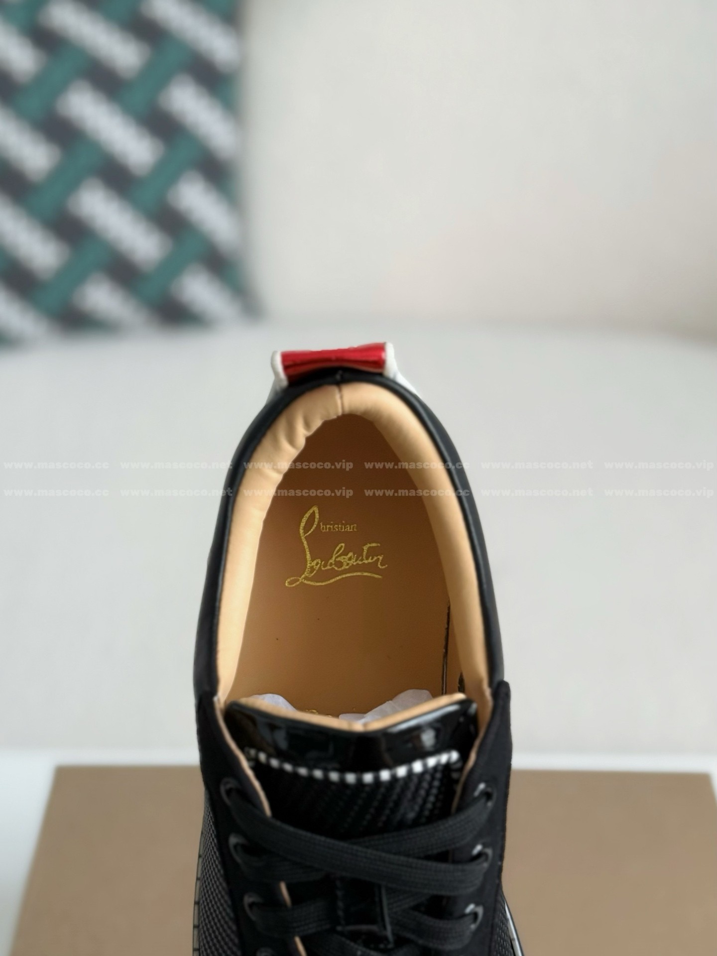 「#4776」Christian Louboutin Faux Suede Sneakers - Image 8